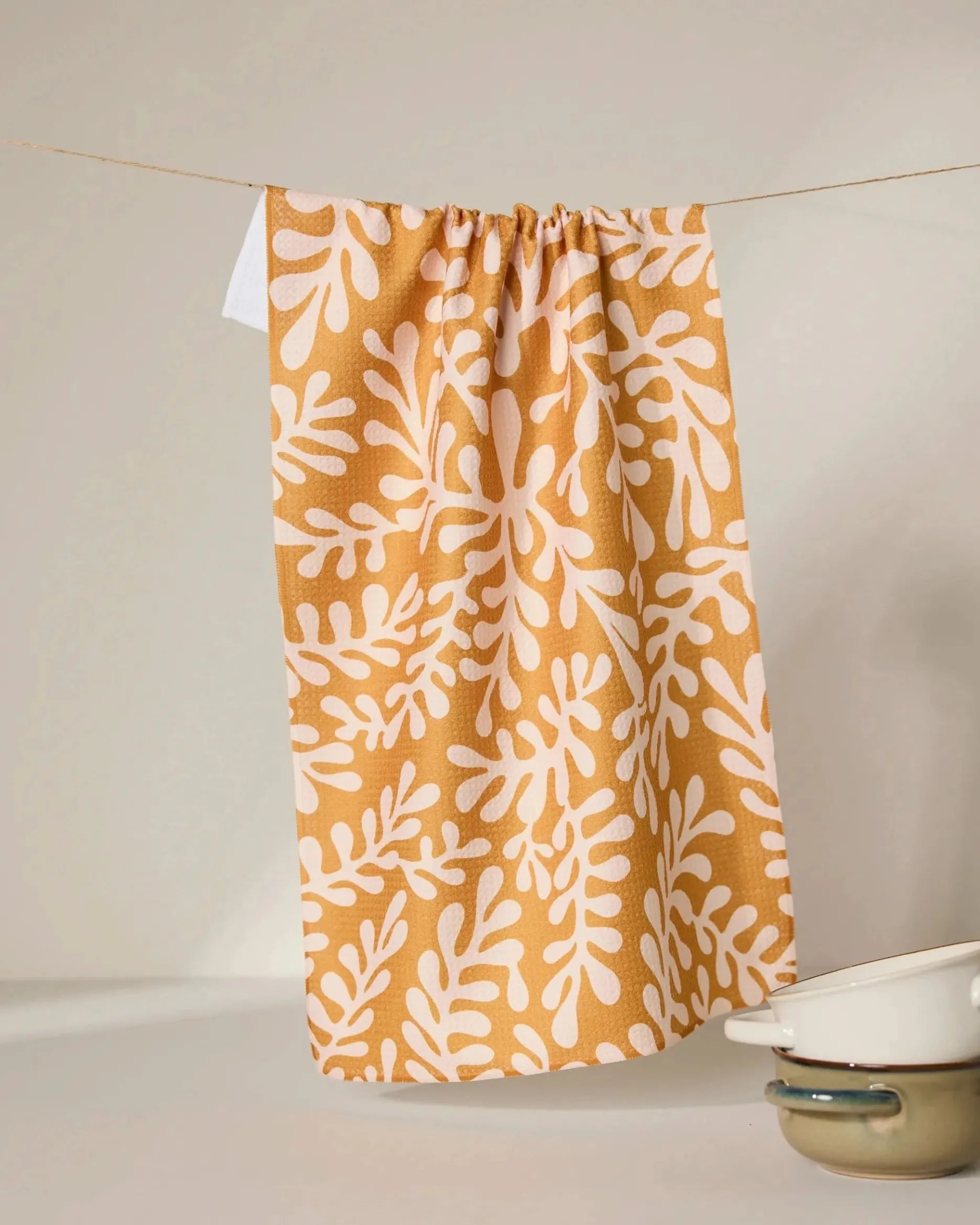 GEOMETRY Golden Fall Tea Towel