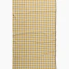 GEOMETRY Golden Plaid Luxe Bath Towel
