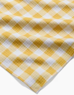 GEOMETRY Golden Plaid Luxe Bath Towel