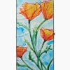 GEOMETRY Golden Poppy Flowers Beach Towel