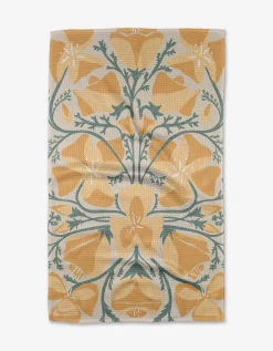 GEOMETRY Golden Poppy Tea Towel
