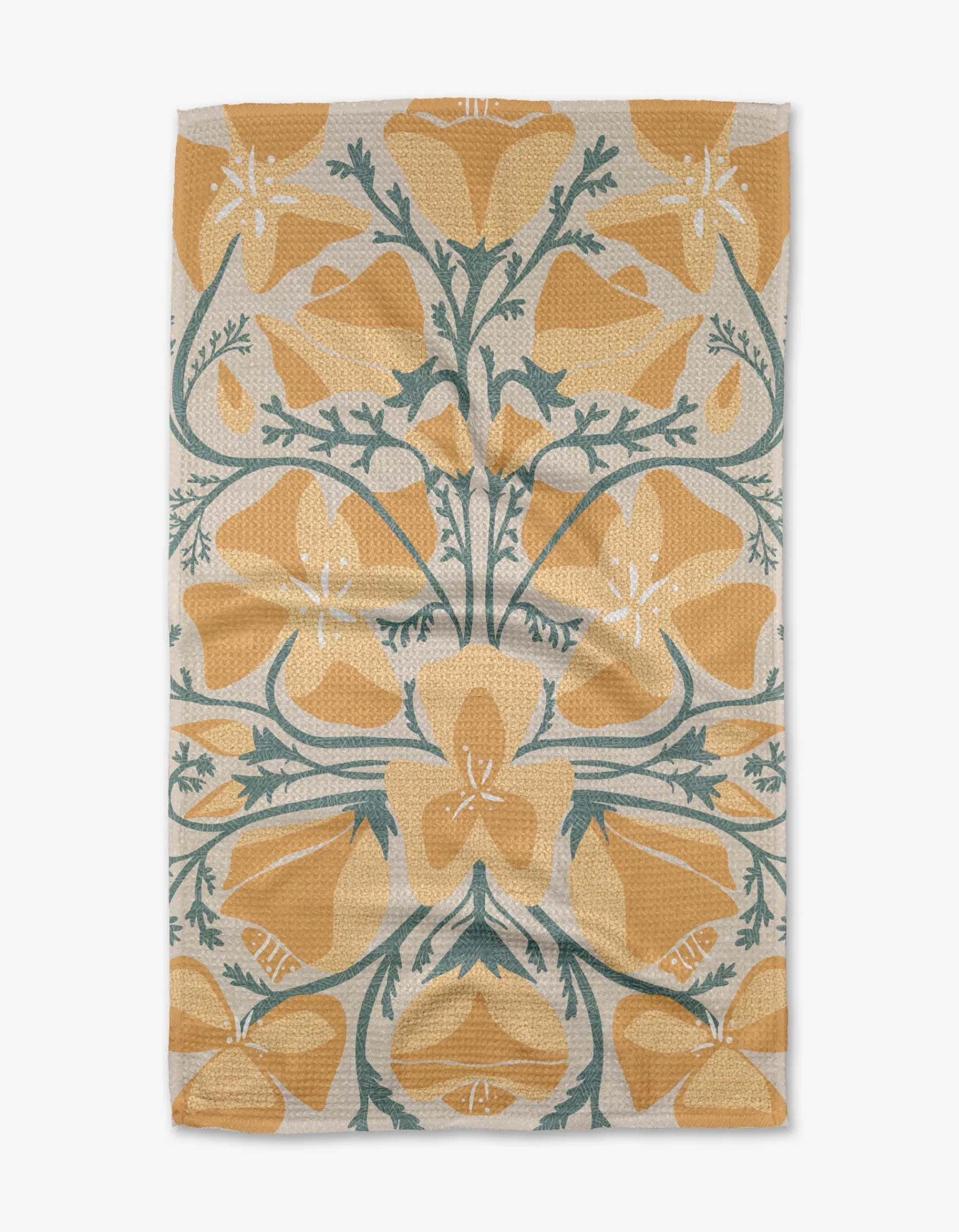 GEOMETRY Golden Poppy Tea Towel