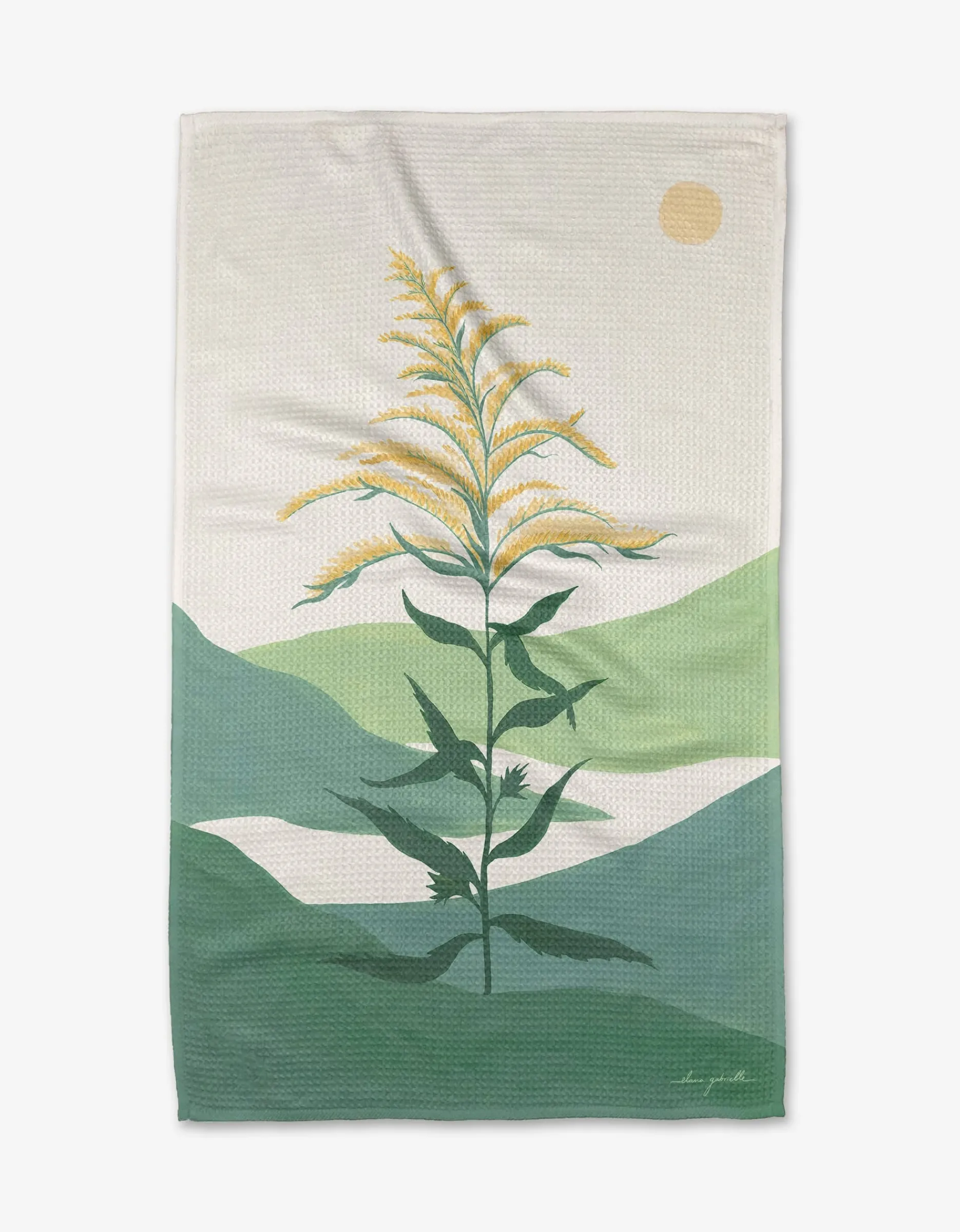 GEOMETRY Goldenrod Tea Towel