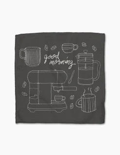 GEOMETRY Good Morning Coffee Dishcloth Set