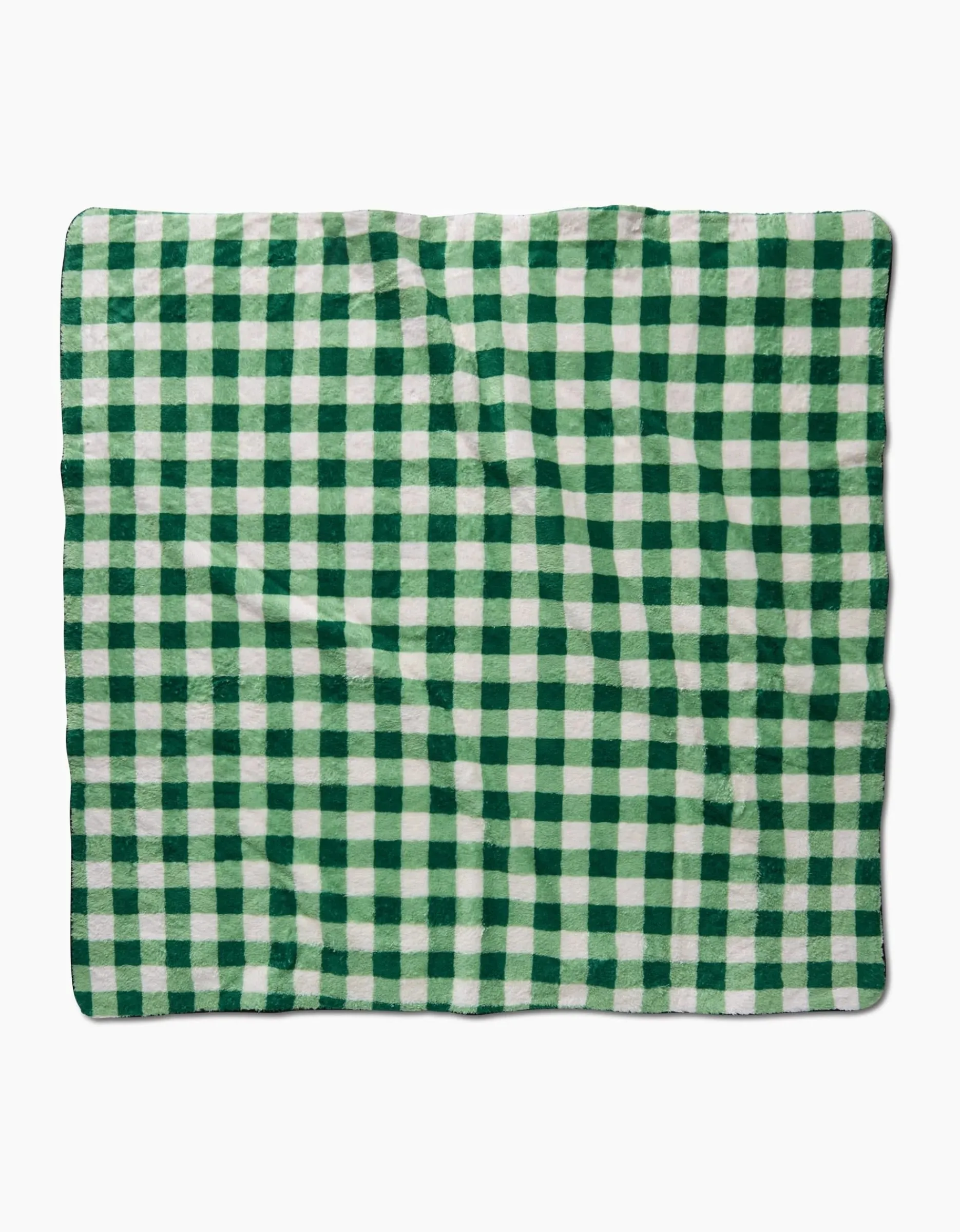 GEOMETRY Grass Plaid Plush Towel