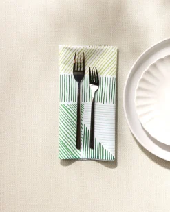 GEOMETRY Green Kites Dinner Napkin Set