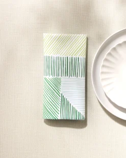 GEOMETRY Green Kites Dinner Napkin Set