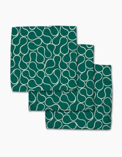 GEOMETRY Green Loops Dishcloth Set