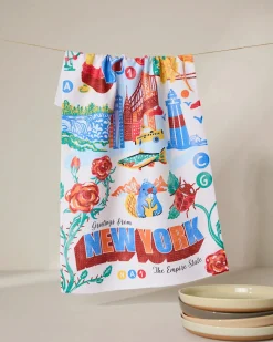 GEOMETRY Greetings From New York Tea Towel