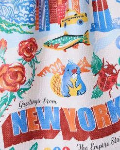 GEOMETRY Greetings From New York Tea Towel