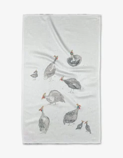 GEOMETRY Guinea Fowls Tea Towel