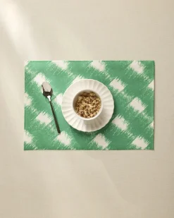 GEOMETRY Hairy Check Green Placemat