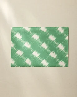 GEOMETRY Hairy Check Green Placemat
