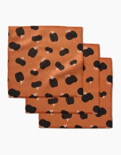 GEOMETRY Halloween Black Pumpkins Dishcloth Set