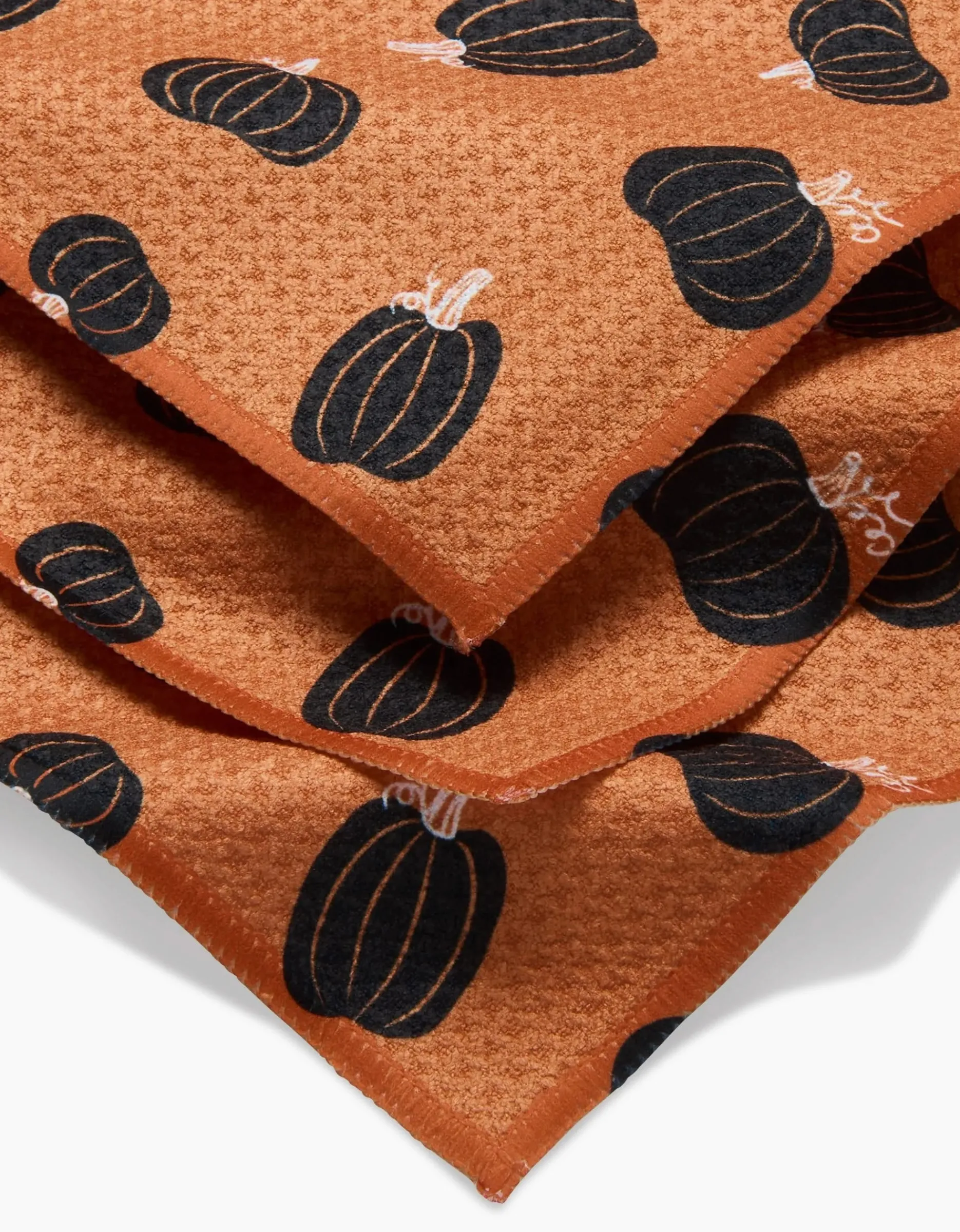 GEOMETRY Halloween Black Pumpkins Dishcloth Set