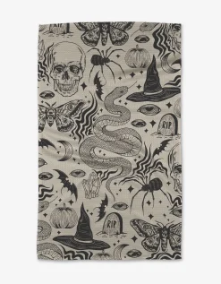 GEOMETRY Halloween Collage Tea Towel