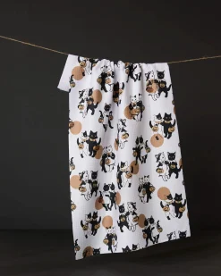 GEOMETRY Halloween Date Tea Towel