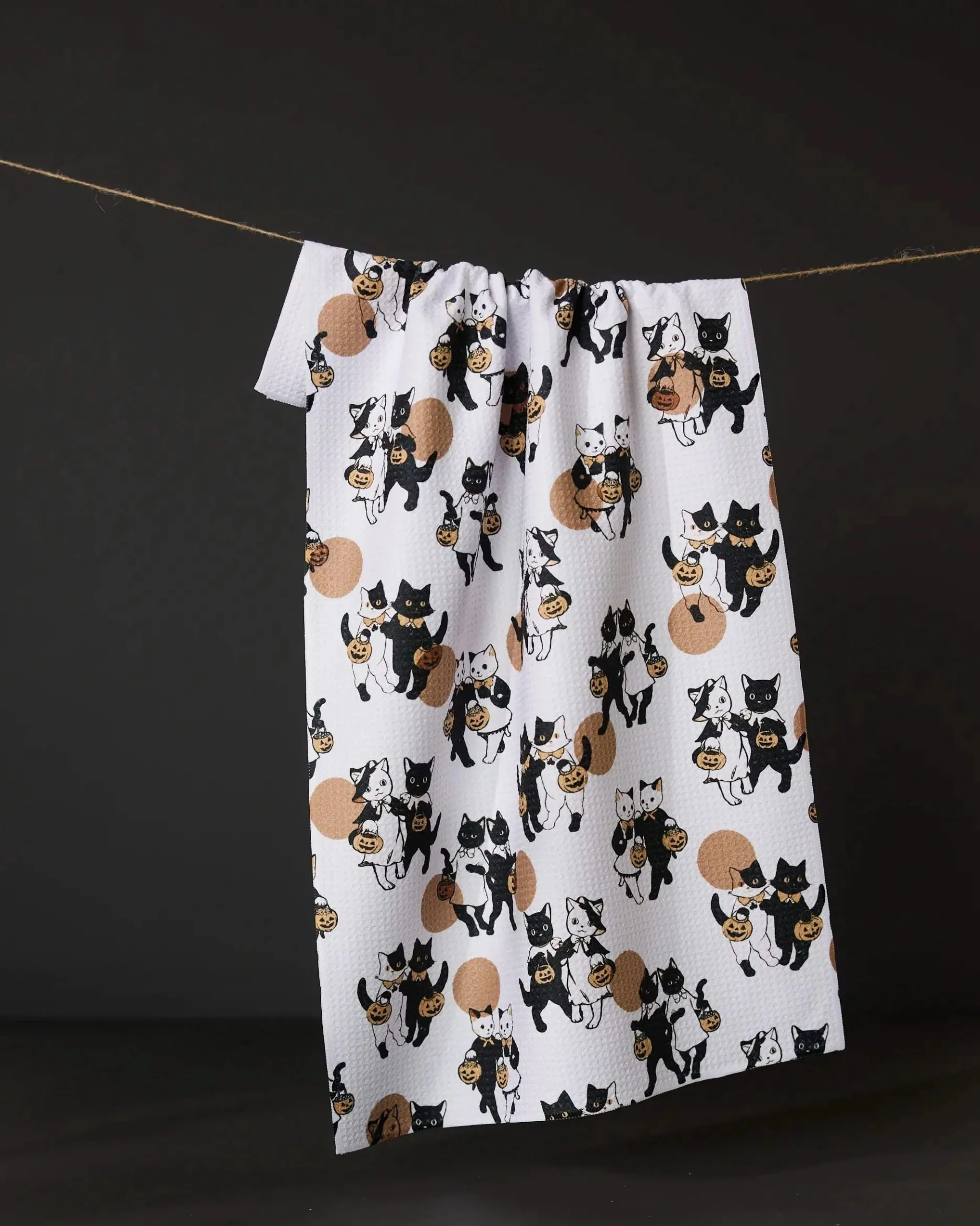 GEOMETRY Halloween Date Tea Towel