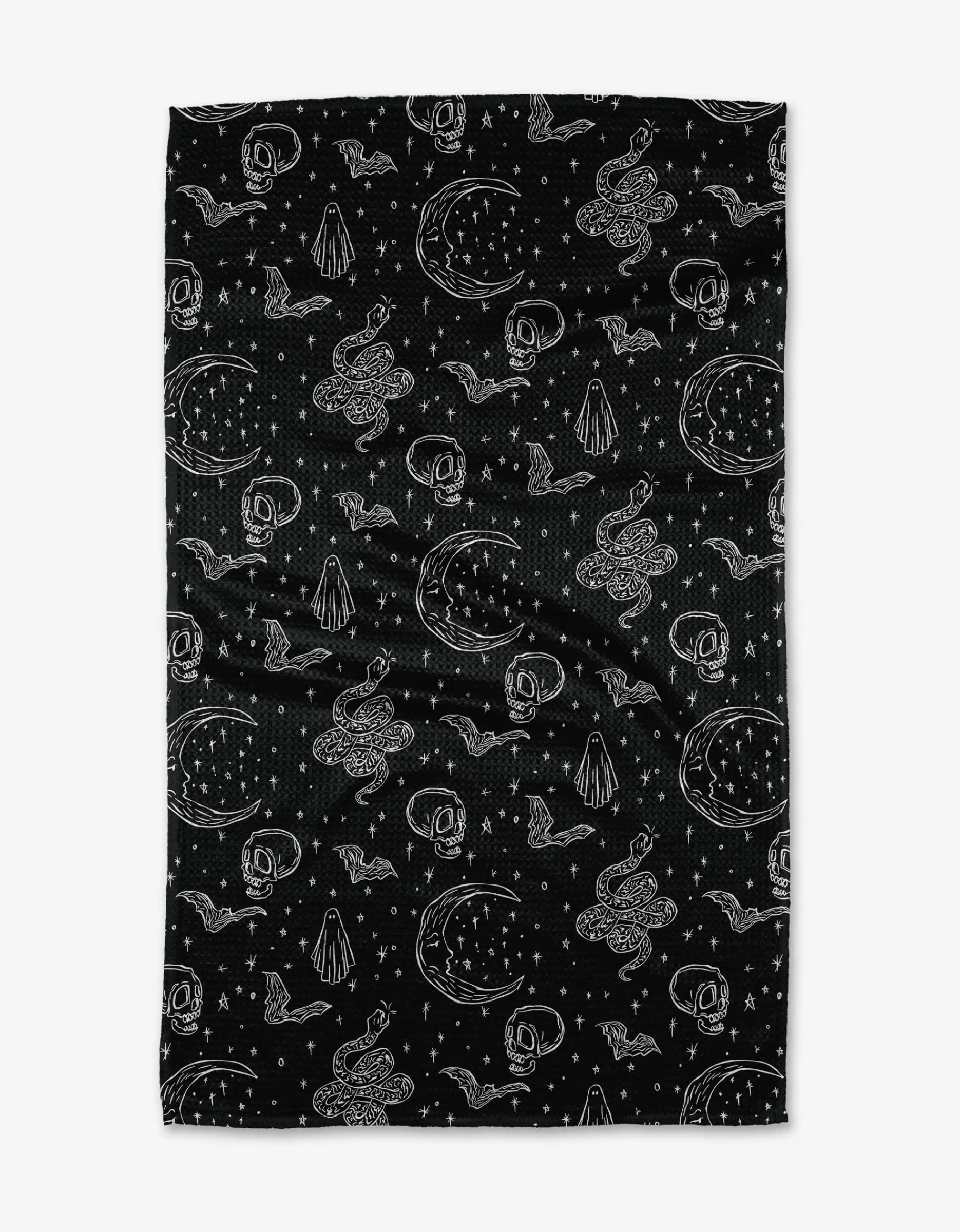 GEOMETRY Halloween Hauntings Tea Towel