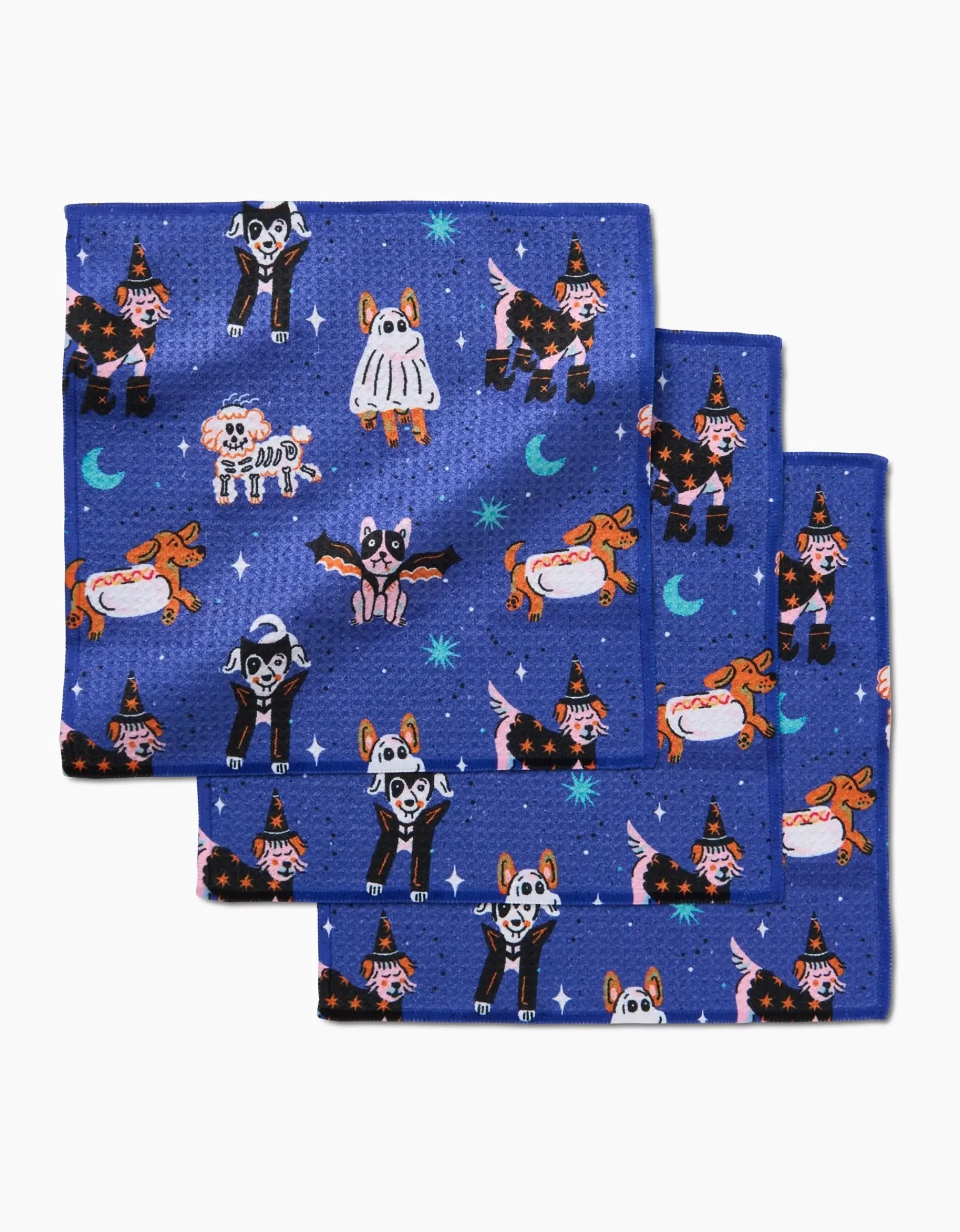 GEOMETRY Halloween Hounds Dishcloth Set