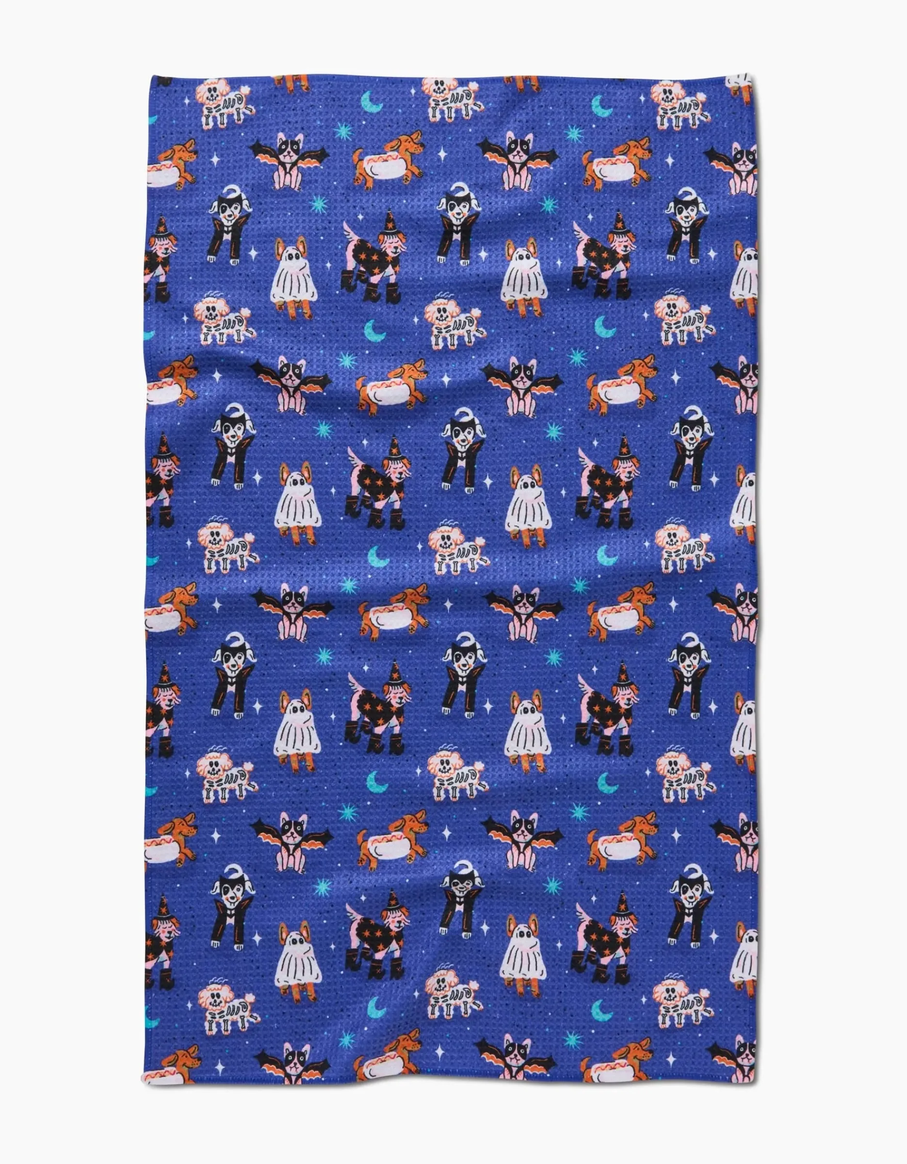 GEOMETRY Halloween Hounds Tea Towel