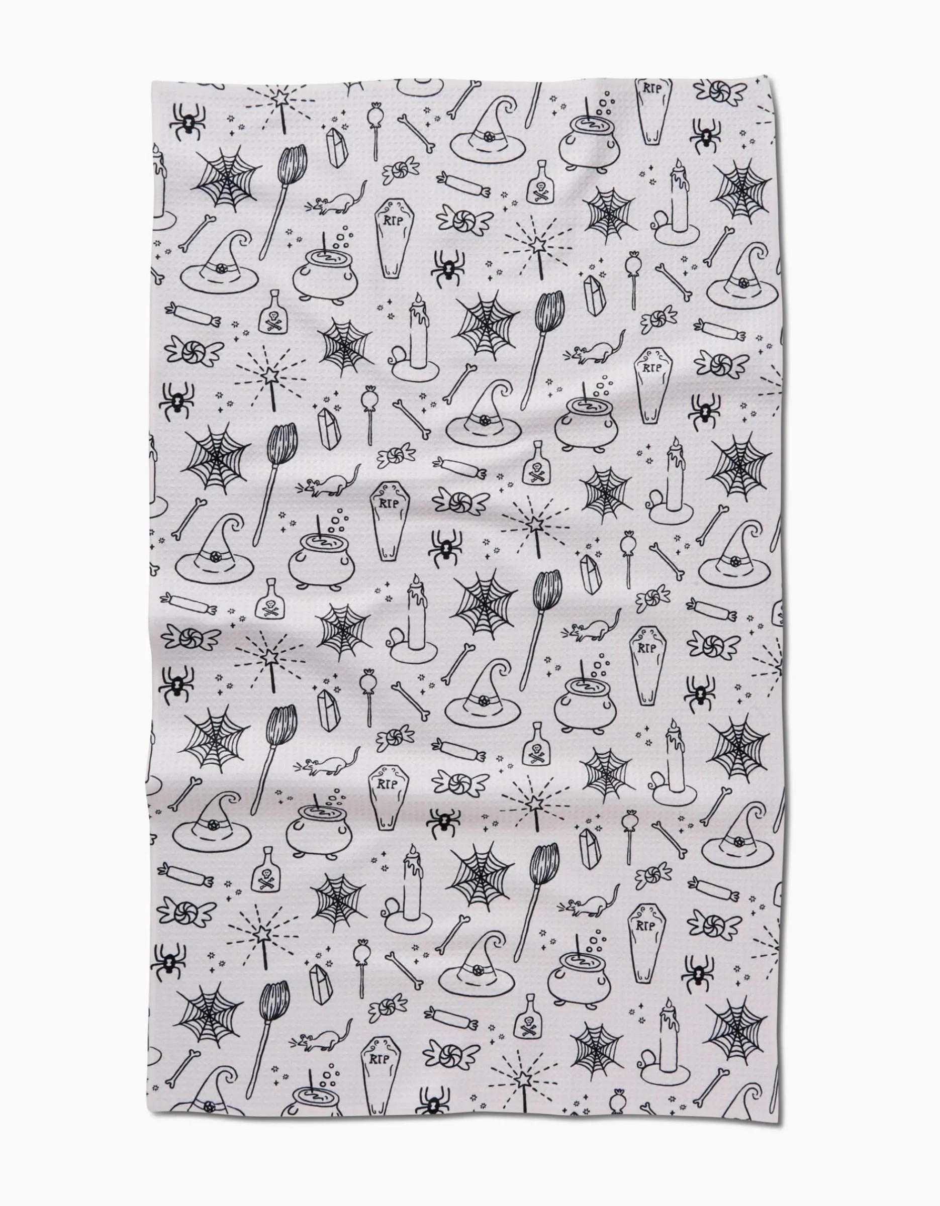 GEOMETRY Halloween Magic White Tea Towel