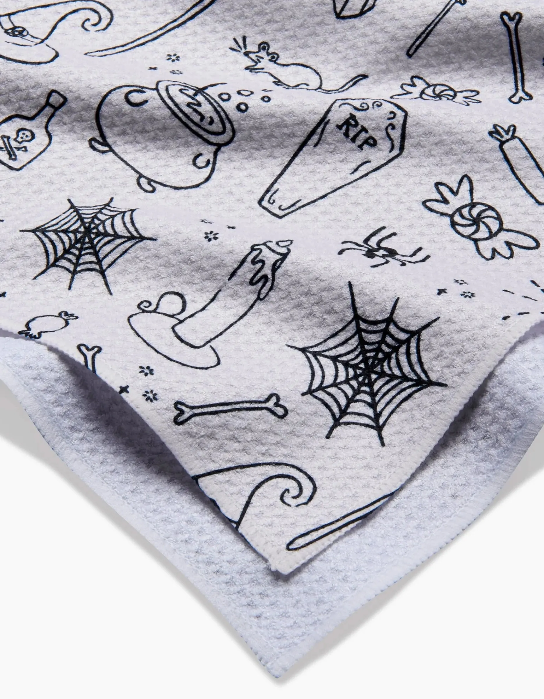 GEOMETRY Halloween Magic White Tea Towel