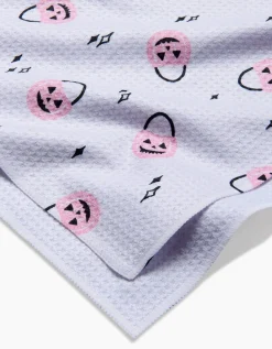 GEOMETRY Halloween Pumpkin Bucket Tea Towel