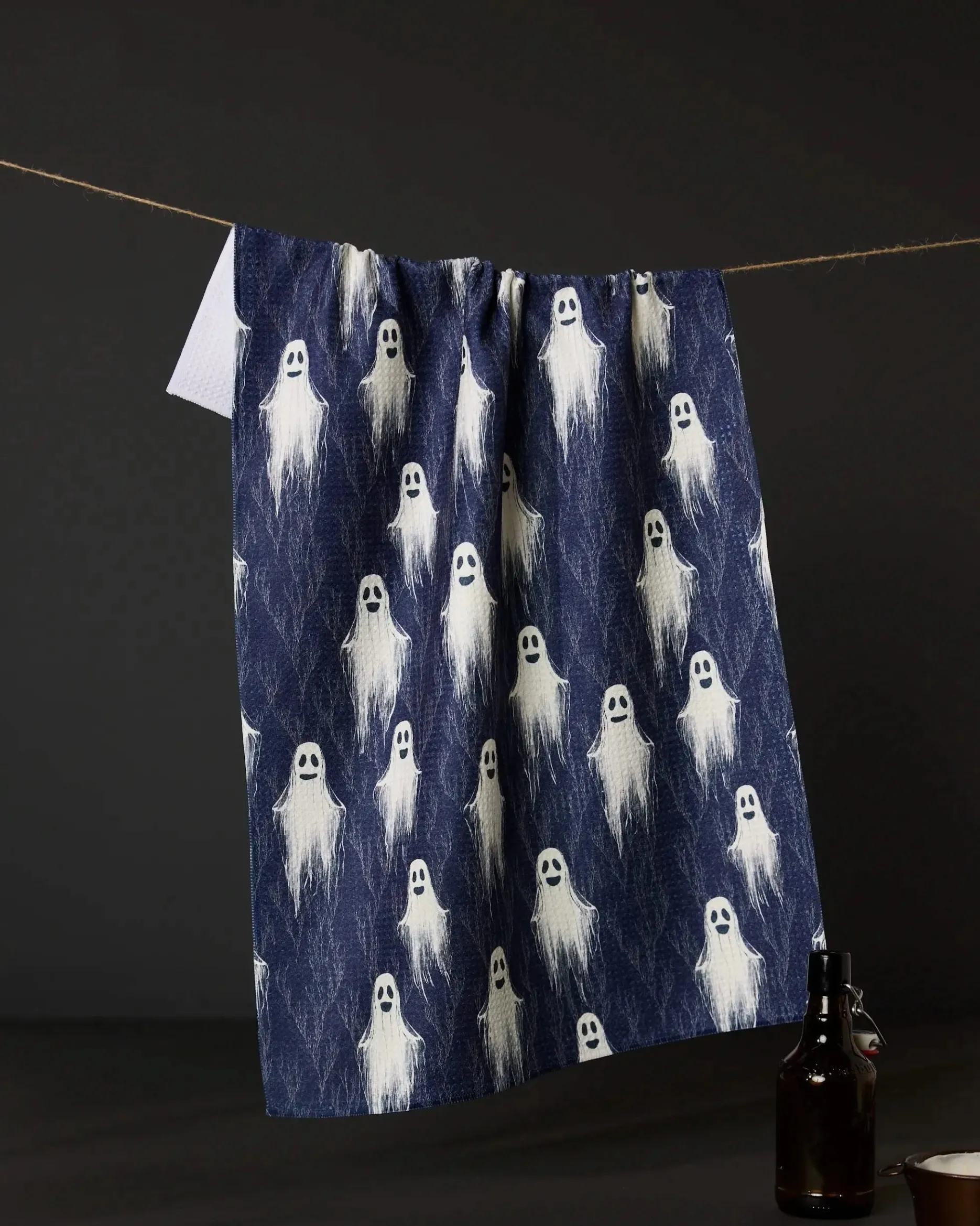 GEOMETRY Happy Ghosting Tea Towel