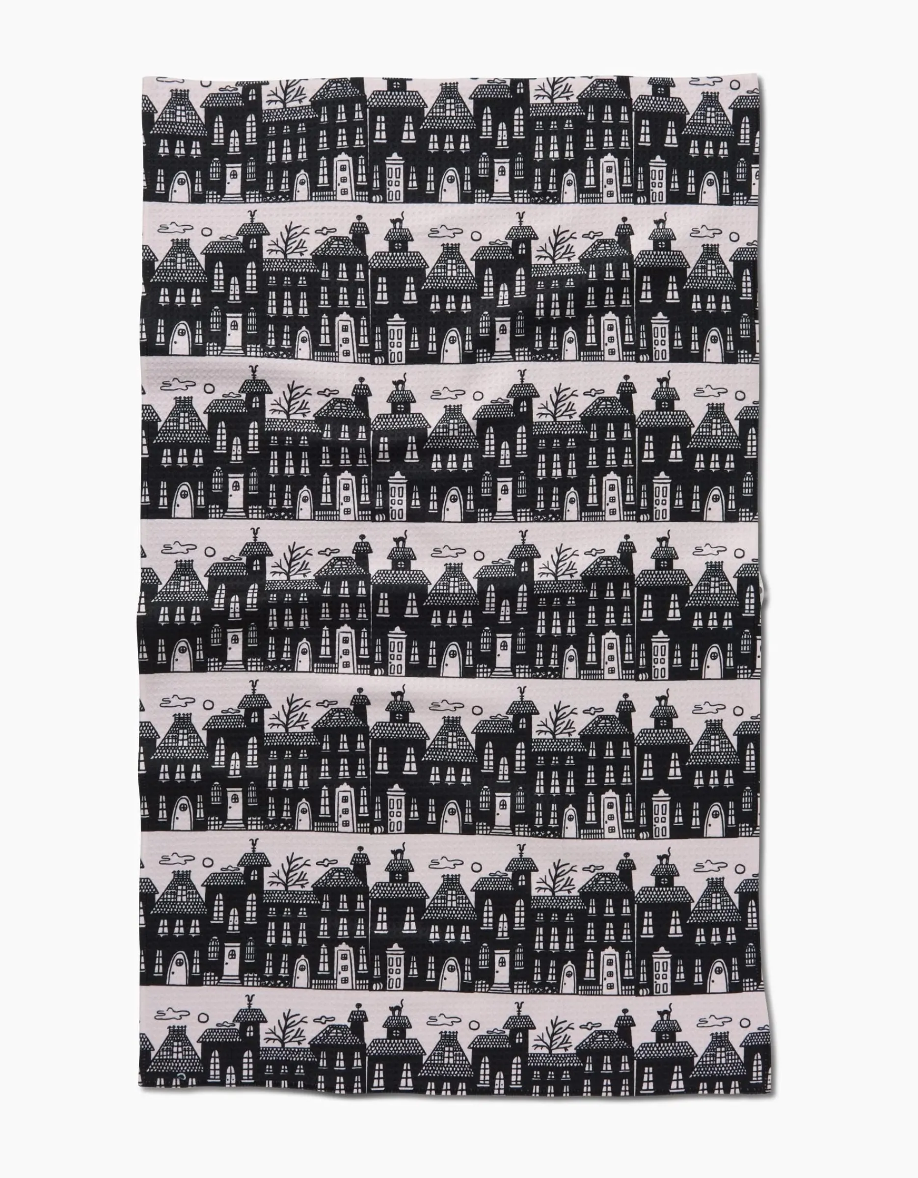 GEOMETRY Haunted House Alley Tea Towel