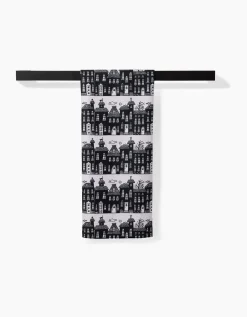 GEOMETRY Haunted House Alley Tea Towel