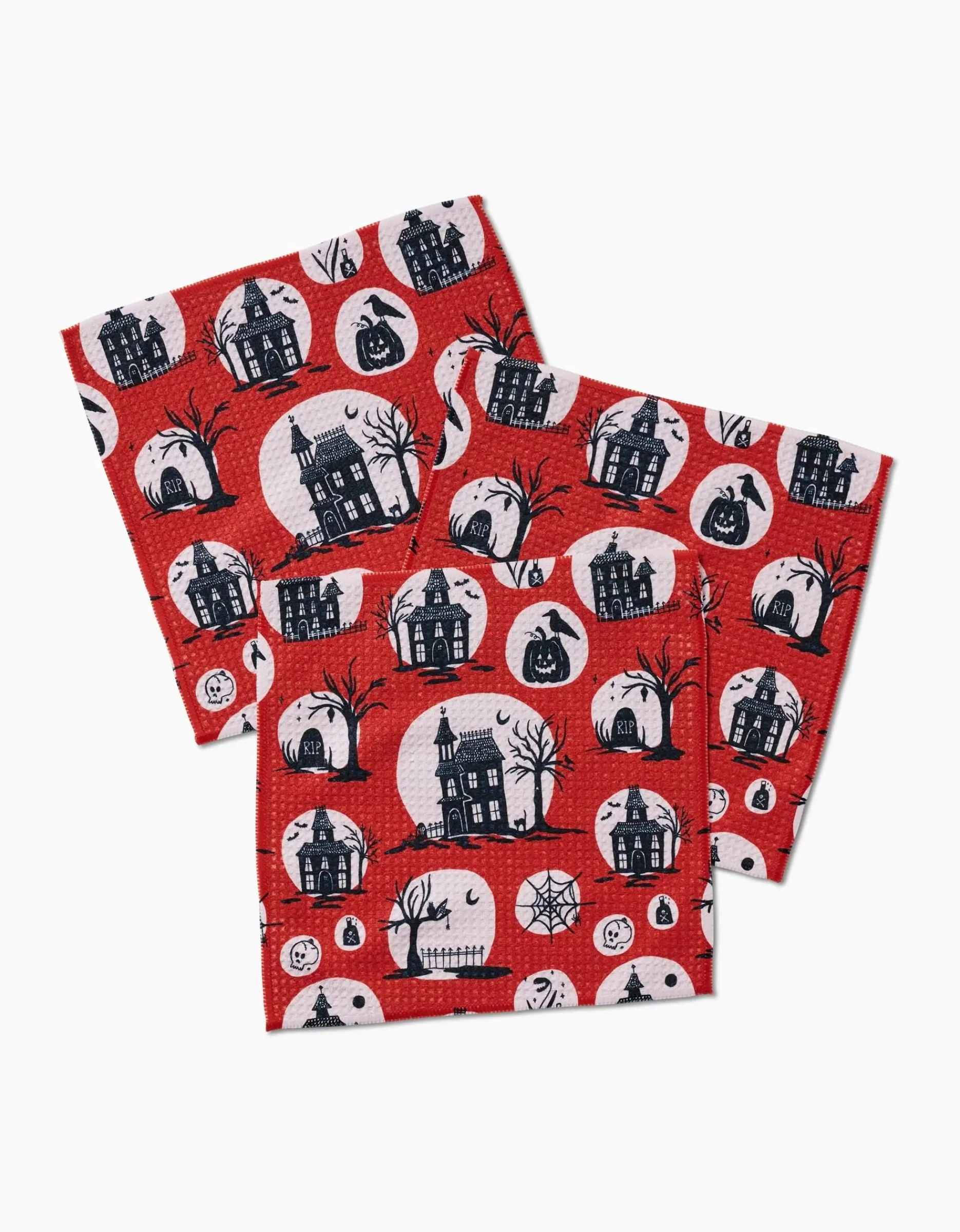 GEOMETRY Haunted House Dishcloth Set