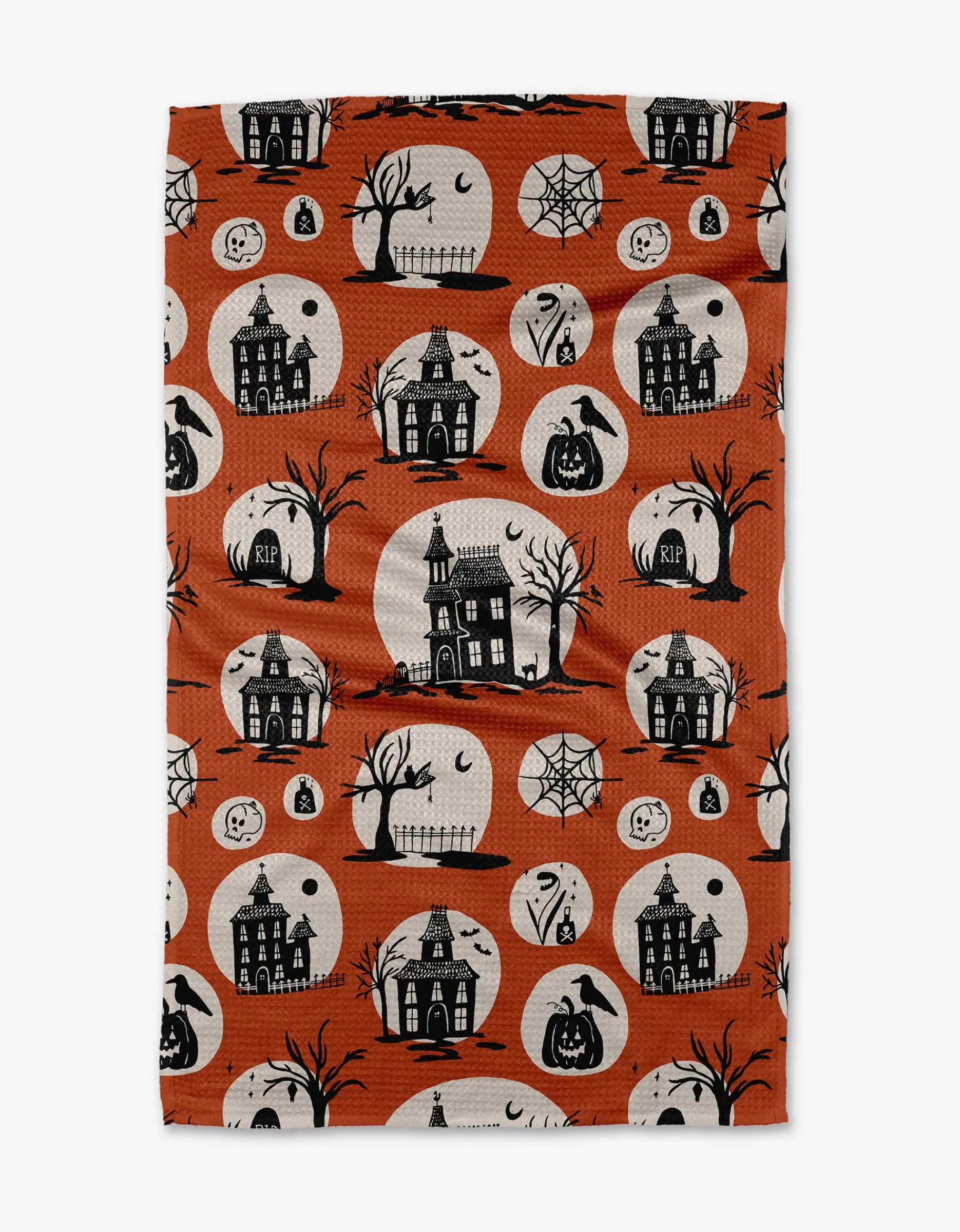 GEOMETRY Haunted House Tea Towel