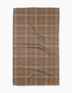 GEOMETRY Hearth Chestnut Tea Towel