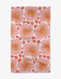 GEOMETRY Hibiscus Sunset Tea Towel