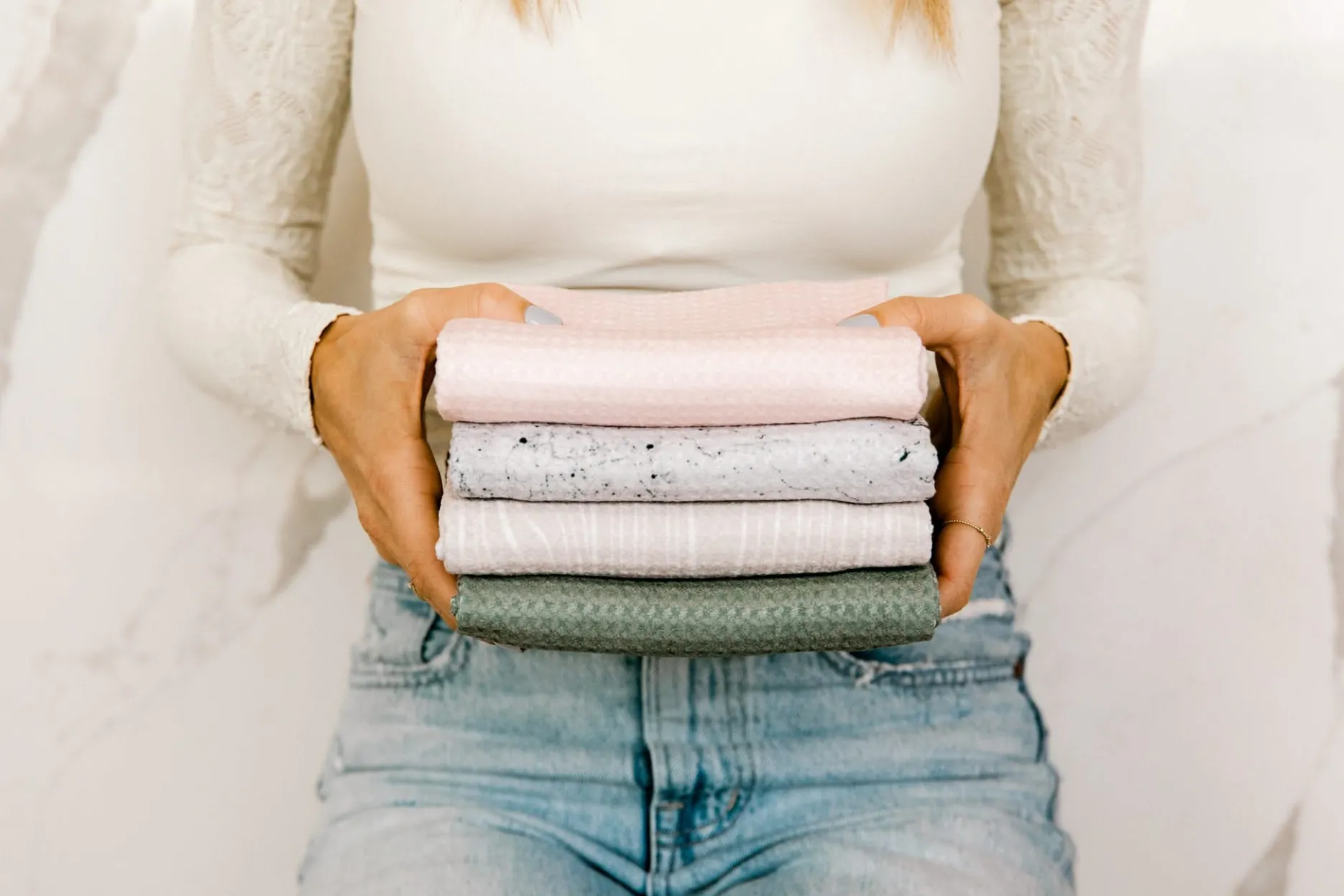 GEOMETRY Hudson Grey Dishcloth Set