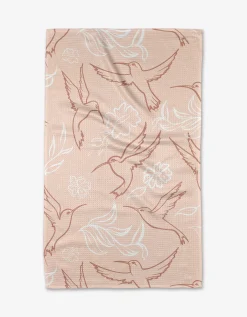 GEOMETRY Hummingbirds Tea Towel