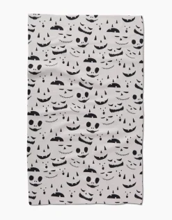 GEOMETRY Jack O Lantern Cream Tea Towel