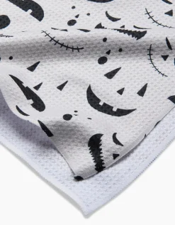 GEOMETRY Jack O Lantern Cream Tea Towel