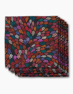 GEOMETRY Jewel Leaf Swirl Dinner Napkin Set