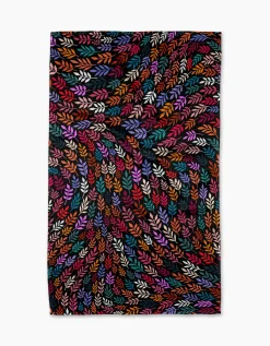 GEOMETRY Jewel Leaf Swirl Tea Towel