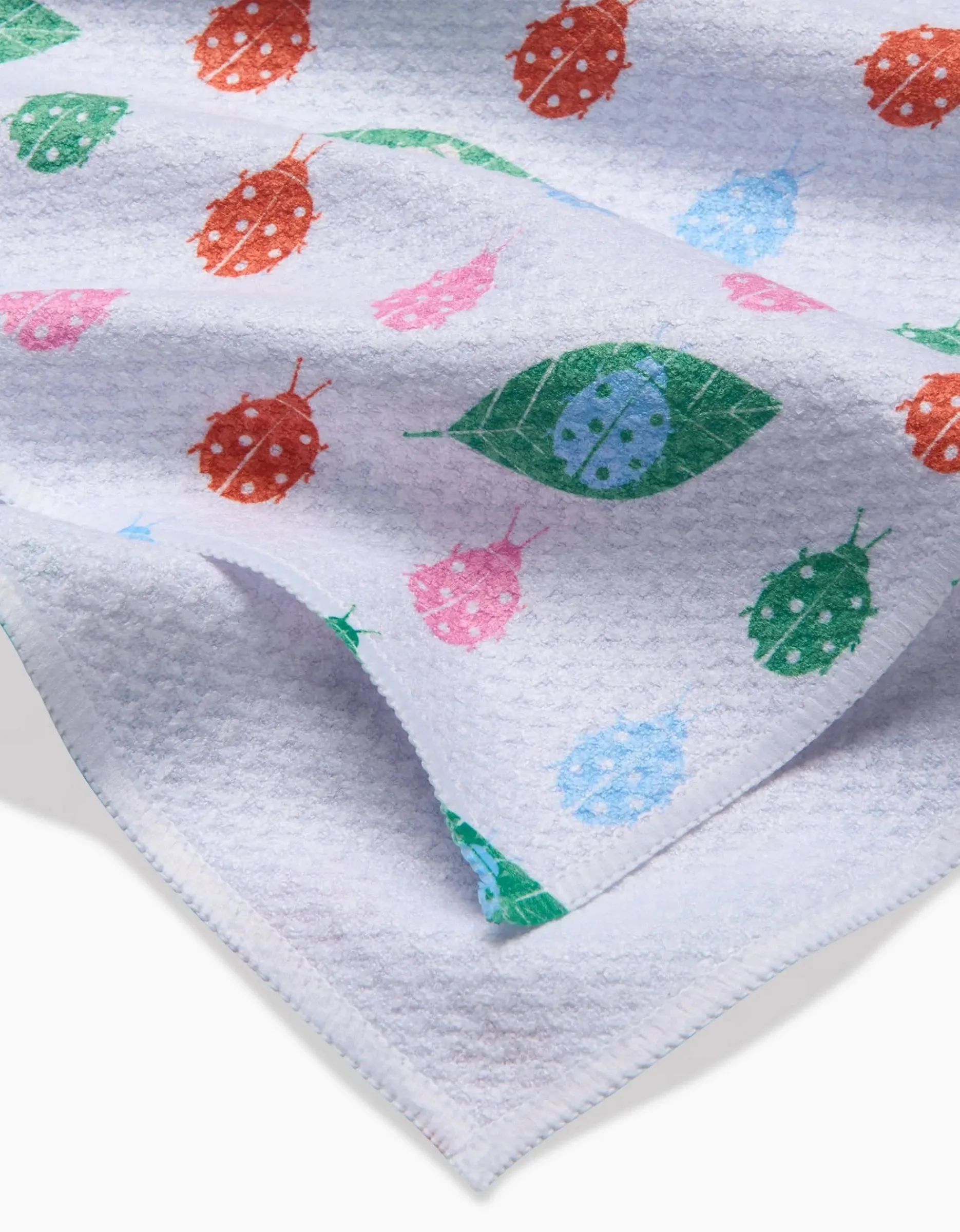 GEOMETRY Ladybug Leaf Tea Towel
