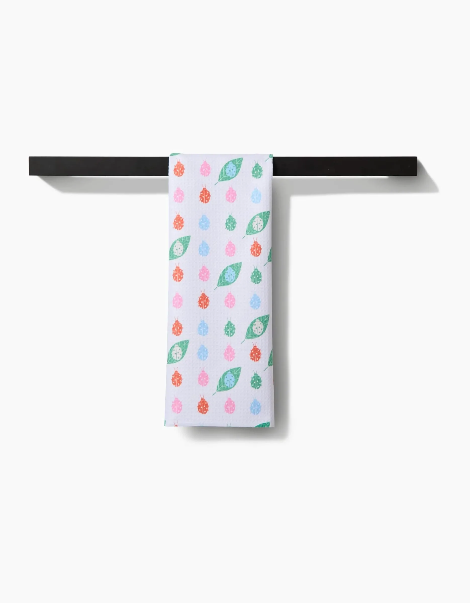 GEOMETRY Ladybug Leaf Tea Towel