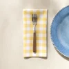 GEOMETRY Lemon Gingham Dinner Napkin Set