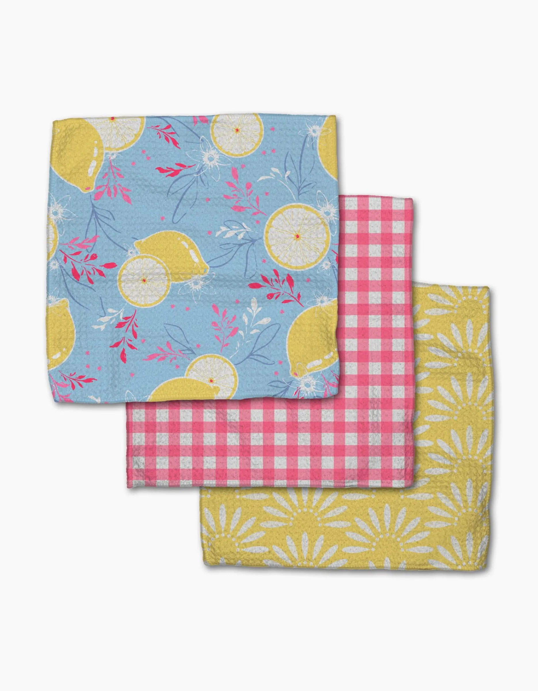 GEOMETRY Lemon Pop Dishcloth Set
