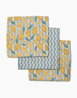 GEOMETRY Lemon Waves Dishcloth Set