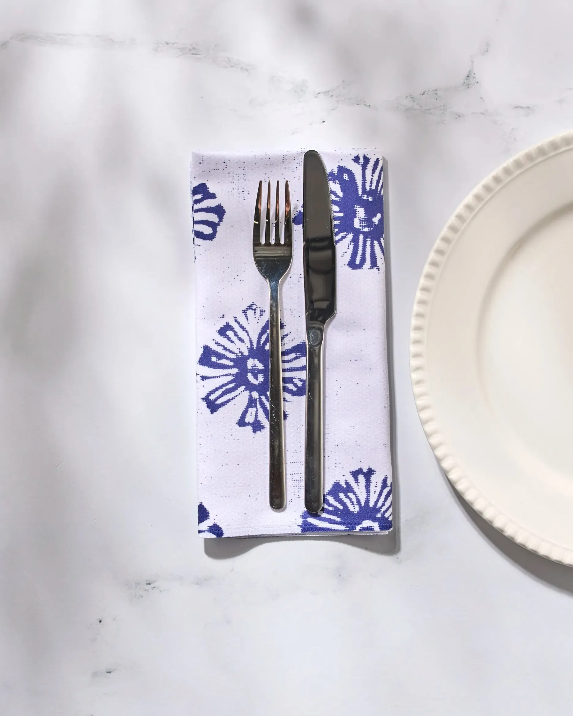 GEOMETRY Leyla White Dinner Napkin Set