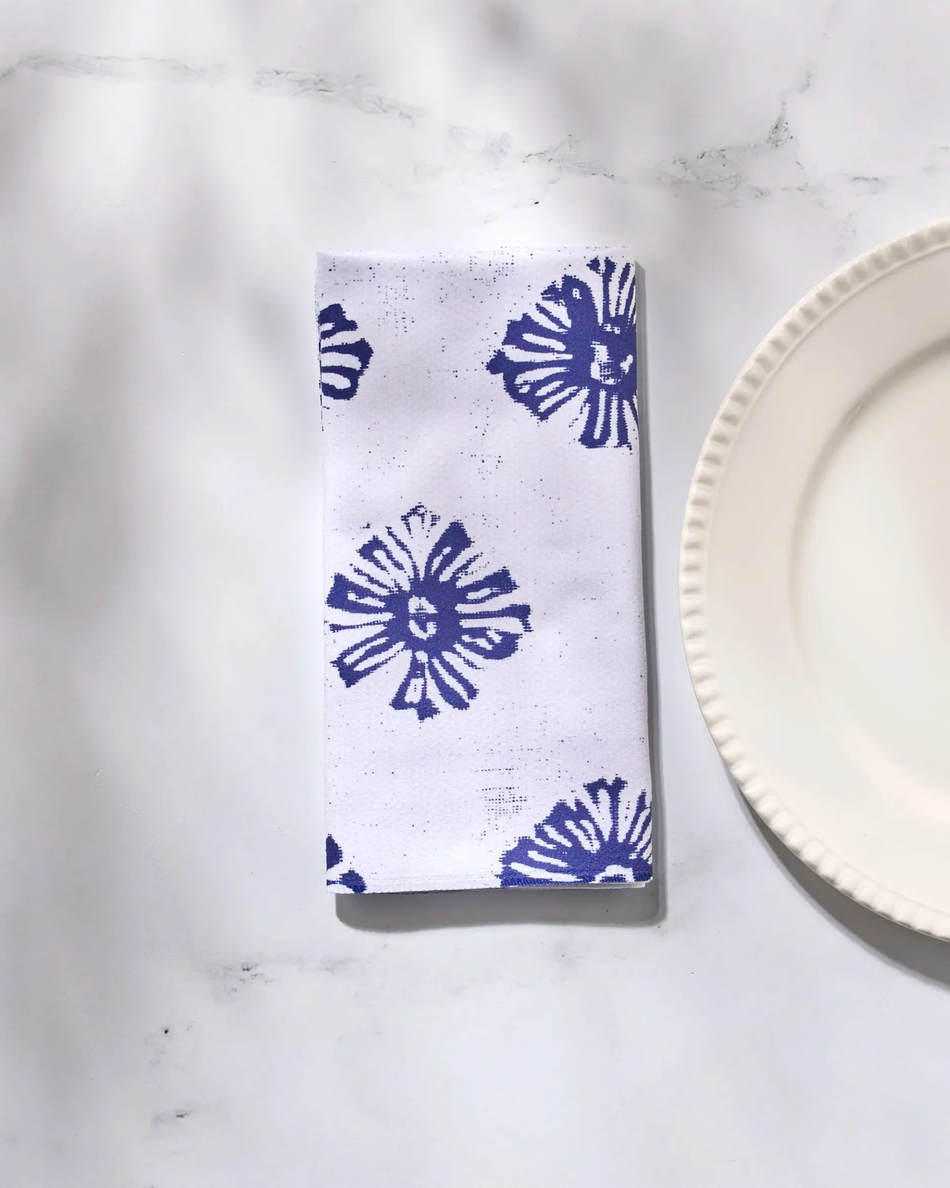 GEOMETRY Leyla White Dinner Napkin Set