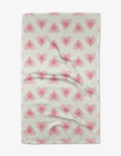 GEOMETRY Life Line Hearts Tea Towel