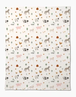 GEOMETRY Light Farm Animals Butter Blanket